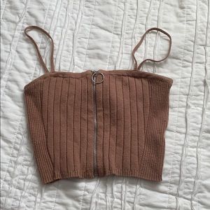 tank top with zip detail